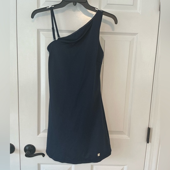 SWEATY BETTY Asymmetric Sport Dress |  Navy | Size XS - Picture 7 of 9
